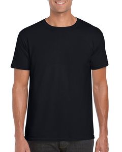 Gildan 64000 - T-Shirt Filé à l’Anneau Pour Homme Noir
