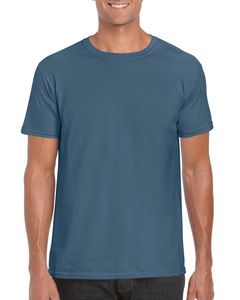 Gildan 64000 - T-Shirt Filé à l’Anneau Pour Homme Bleu Indigo