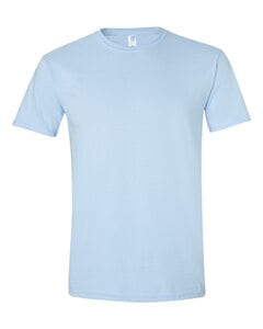 Gildan 64000 - T-Shirt Filé à l’Anneau Pour Homme Bleu ciel