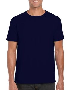 Gildan 64000 - T-Shirt Filé à l’Anneau Pour Homme Marine