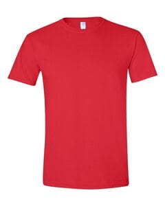 Gildan 64000 - T-Shirt Filé à l’Anneau Pour Homme Rouge