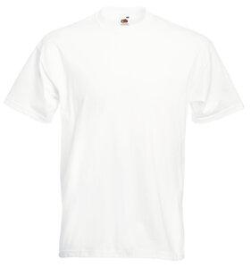 Fruit of the Loom SC61044 - T-Shirt Homme Manches Courtes 100% Coton Blanc