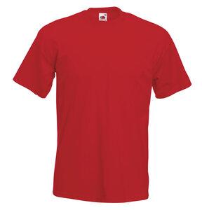 Fruit of the Loom SC61044 - T-Shirt Homme Manches Courtes 100% Coton Rouge