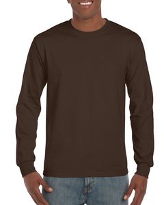 Gildan GI2400 - Ultra Cotton Adult T-Shirt Lange Mouw Dark Chocolate