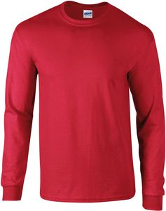 Gildan GI2400 - Herren Langarm T-Shirt 100% Baumwolle  Rot