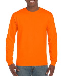 Gildan GI2400 - T-Shirt Homme Manches Longues 100% Coton Safety orange