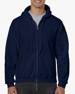 Gildan GI18600 - Heavy Blend Adult Hoodie Sweatshirt Met Volledige Rits Navy