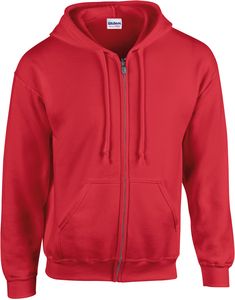 Gildan GI18600 - Sweatshirt 18600 Heavy Blend Com Capuz e Zíper Vermelho