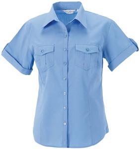 Russell Collection RU919F - Ladies Roll Sleeve Shirt - Short Sleeve