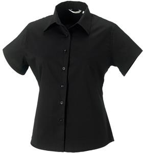 Russell Collection RU917F - Twill Ladies Shirt - Chemise Manches Courtes En Coton Sergé Pour Femme