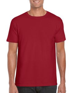 Gildan 64000 - T-Shirt Filé à l’Anneau Pour Homme Rouge Cardinal