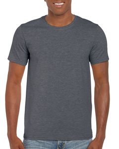 Gildan 64000 - T-Shirt Filé à l’Anneau Pour Homme Gris Athlétique Foncé