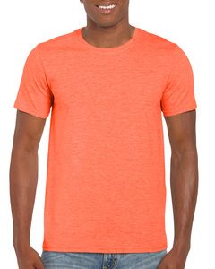 Gildan 64000 - T-Shirt Filé à l’Anneau Pour Homme Orange Cendré