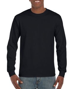Gildan GD014 - Ultra Cotton ™ Langarm-T-Shirt Herren Schwarz
