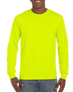 Gildan GD014 - Camiseta Ultra Cotton™ para adultos de manga larga Seguridad Verde