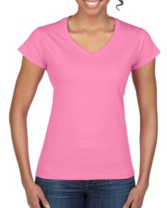 Gildan GD078 - Softstyle™ women's v-neck t-shirt Azalea