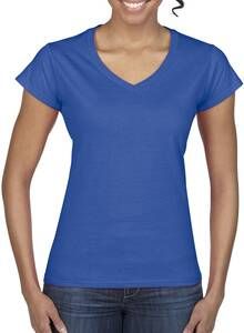 Gildan GD078 - Camiseta Cuello V Mujer Gildan Softstyle™ Real Azul