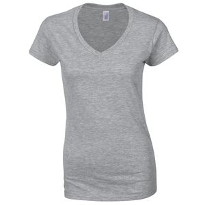 Gildan GD078 - Softstyle ™ V-Ausschnitt T-Shirt Damen Sports Grey