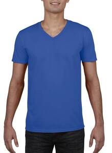 Gildan GD010 - Camiseta Hombre Cuello V Gildan - Softstyle™ Real Azul
