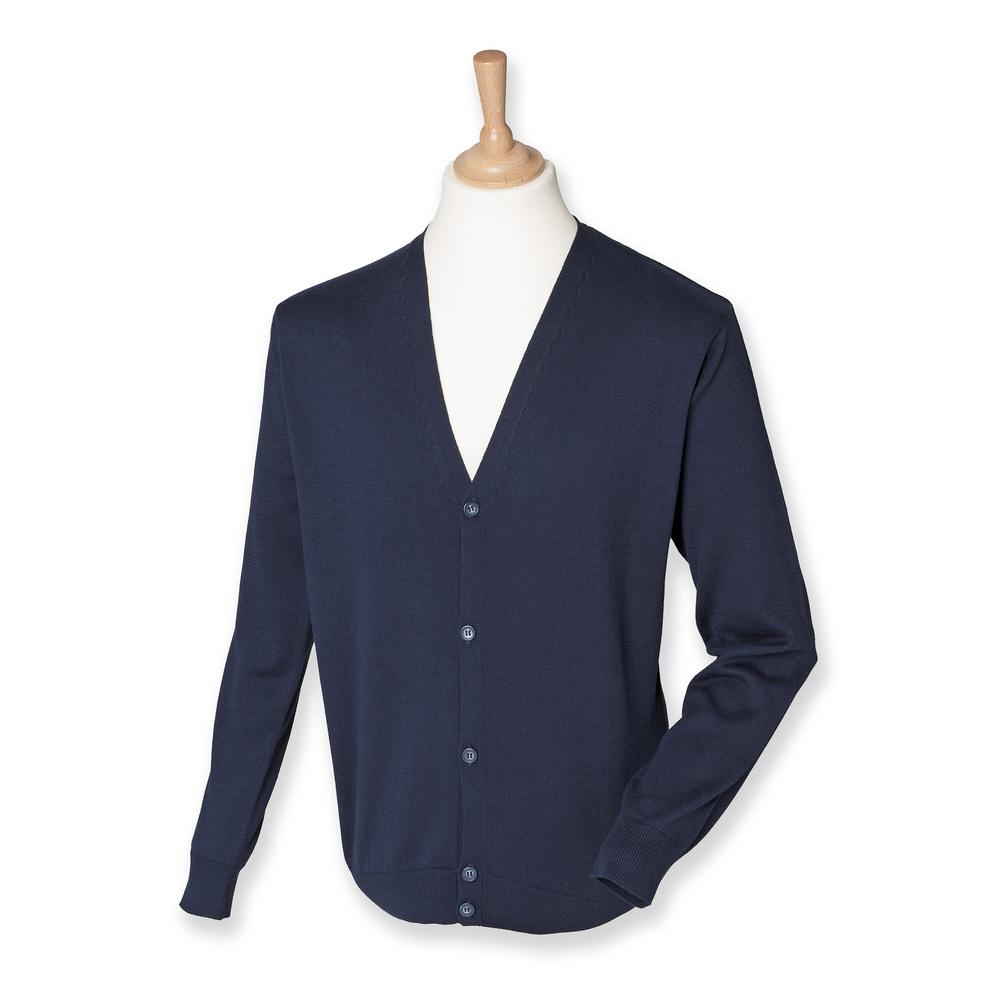 Henbury HB722 - Men's v button cardigan