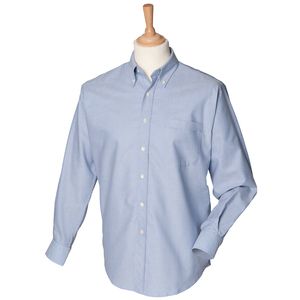 Henbury HB510 - Long sleeved classic Oxford shirt Blue