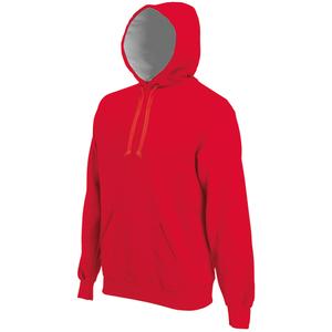 Kariban KB443 - Sweat-shirt à capuche épais contrasté Rouge