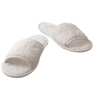Towel city TC064 - Pantofole classiche in spugna  (punta aperta) Bianco