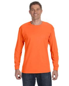 Jerzees 29L - 5.6 oz., 50/50 Heavyweight Blend™ Long-Sleeve T-Shirt  Safety Orange