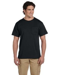 Jerzees 29P - T-shirt avec poche HEAVYWEIGHT BLENDMC 50/50, 9,3 oz deMC Noir