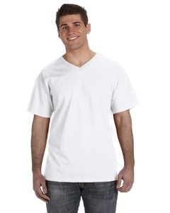Fruit of the Loom 39VR - T-shirt 100% Heavy cottonMD,  8,3 oz de MD avec encolure en V Blanc