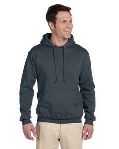 Jerzees 4997 - 9.5 oz., 50/50 Super Sweats® NuBlend® Fleece Pullover Hood  Black Heather
