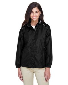 Ash City Core 365 78185 - Climate Tm Ladies' Seam-Sealed Lightweight Variegated Ripstop Jacket Black