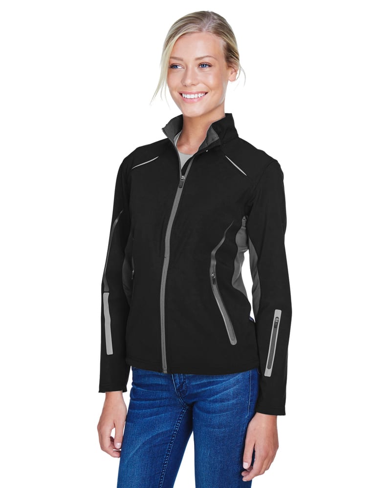 Ash City North End 78678 - Pursuit Ladies' 3-Layer Light Bonded Hybrid Soft Shell Jacket With Laser Perforation