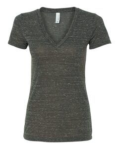 Bella B6035 - Sheer Rib Longer T-shirt for Women Charcoal Marble