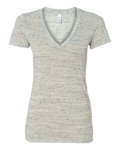 Bella B6035 - Sheer Rib Longer T-shirt for Women White Marble