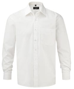 Russell Europe R-936M-0 - Cotton Poplin Shirt LS White