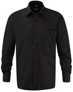 Russell Europe R-936M-0 - Cotton Poplin Shirt LS Black