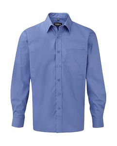 Russell Europe R-936M-0 - Cotton Poplin Shirt LS Aztec Blue
