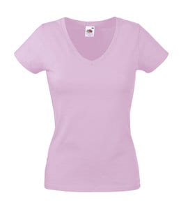 Fruit of the Loom 61-398-0 - Lady-Fit Valueweight V-neck T Light Pink