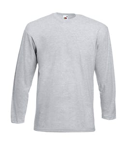 Fruit of the Loom 61-038-0 - Value Weight LS T Heather Grey