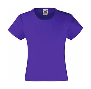 Fruit of the Loom 61-005-0 - Mädchen Valueweight T-Shirt Purple