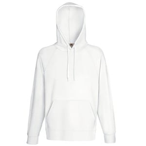 Fruit of the Loom 62-140-0 - Lightweight Hooded Sweat White