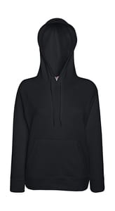Fruit of the Loom 62-148-0 - Lady-Fit Lightweight Hooded Sweat Black