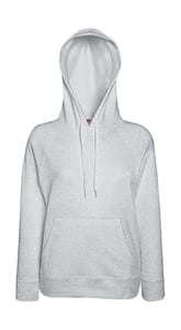 Fruit of the Loom 62-148-0 - Lady-Fit Lightweight Hooded Sweat Heather Grey