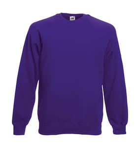 Fruit of the Loom 62-216-0 - Sweatshirt Raglan Purple