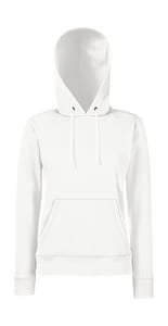 Fruit of the Loom 62-038-0 - Lady Fit Hooded Sweat White