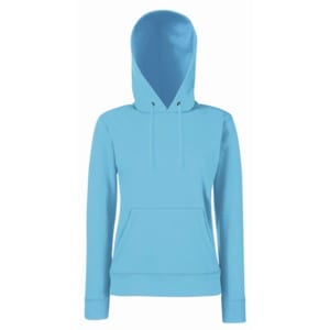 Fruit of the Loom 62-038-0 - Lady Fit Hooded Sweat Azure Blue