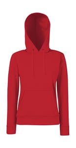 Fruit of the Loom 62-038-0 - Lady Fit Hooded Sweat Red