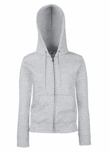 Fruit of the Loom 62-118-0 - Lady-Fit Hooded Sweat Jacket Heather Grey