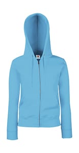 Fruit of the Loom 62-118-0 - Lady-Fit Hooded Sweat Jacket Azure Blue